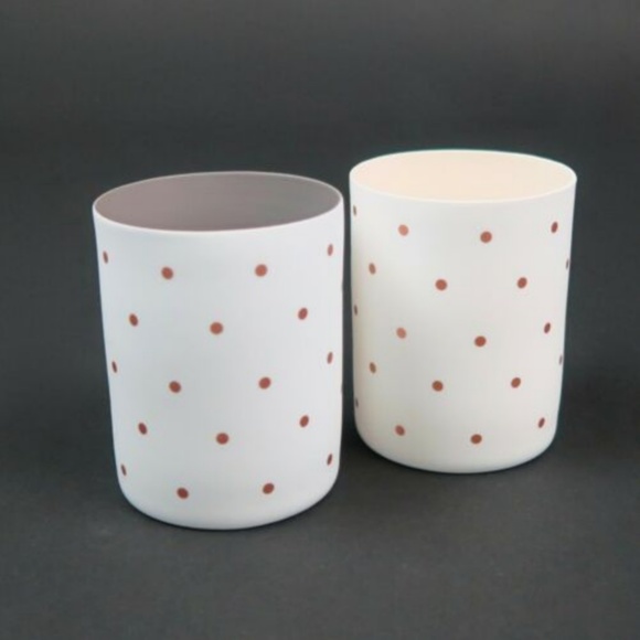 FREE W/ $25 2 pc Polka Dot Votive Candle Holders - Picture 2 of 5